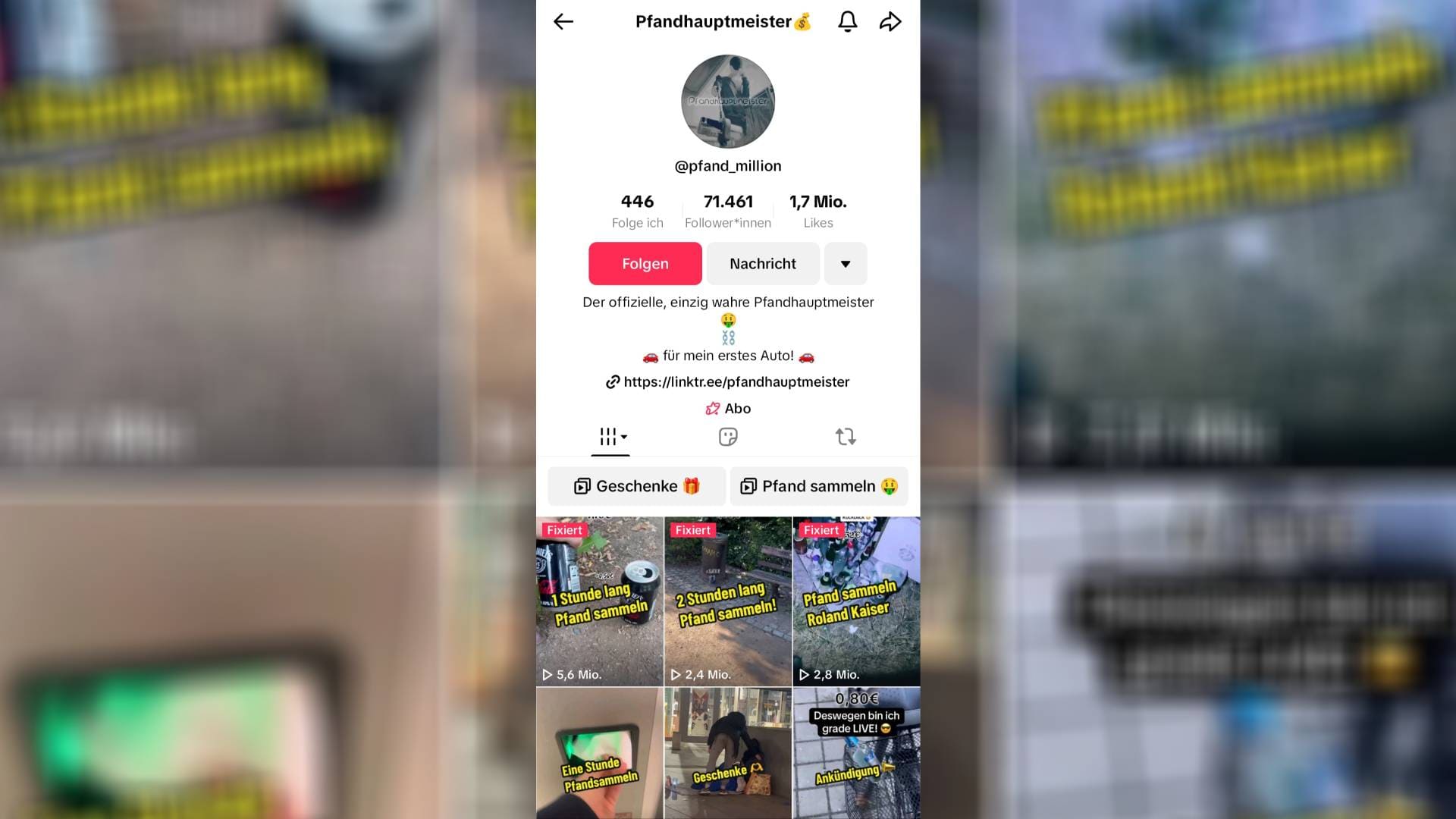 Tiktok Pfandhauptmeister